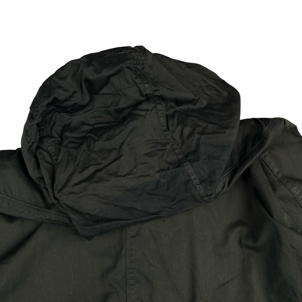 Stone Island Vintage Khaki Green Raso Gommato Long Jacket - XL