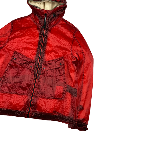 CP Company Red Kan D Sherling Lined Goggle Jacket - XL