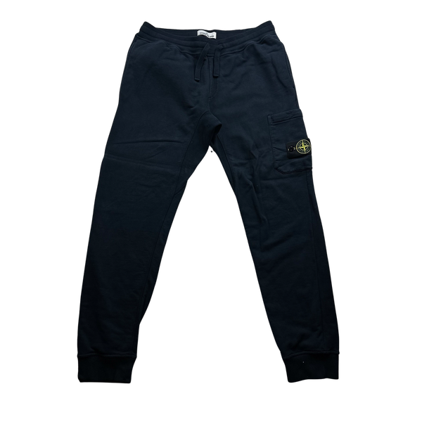 Stone Island Navy Cotton Tracksuit Bottoms - Large