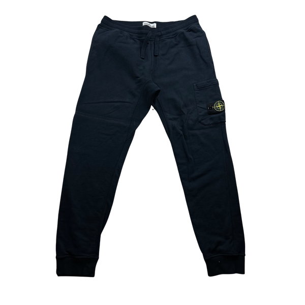 Stone Island Navy Cotton Tracksuit Bottoms - Large