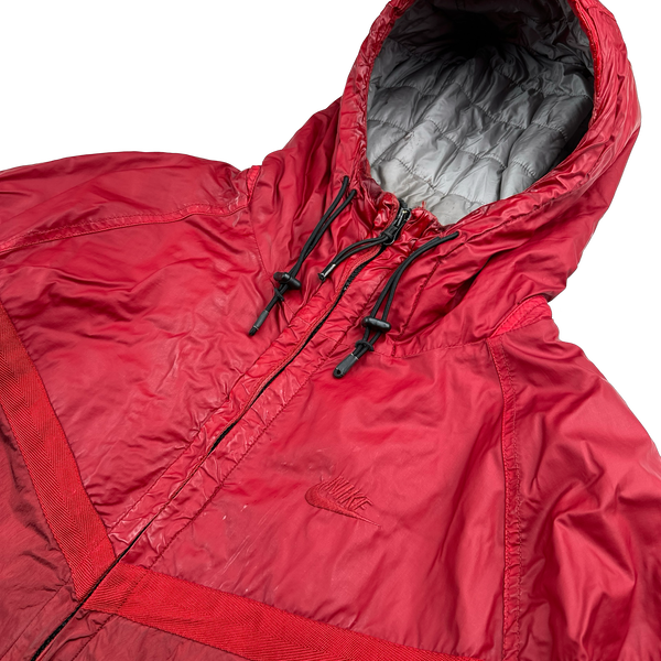 Stone Island x Nike Red Mussola Gommata Nylon Metal Jacket - XL