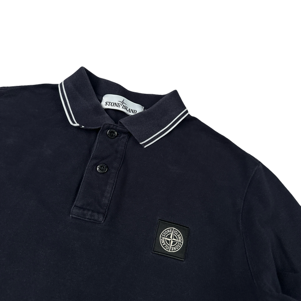 Stone Island 2018 Navy Longsleeve Polo - Medium