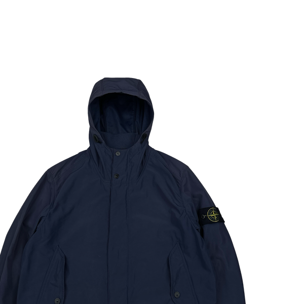 Stone Island 2014 Navy Micro Reps Hooded Jacket - Medium
