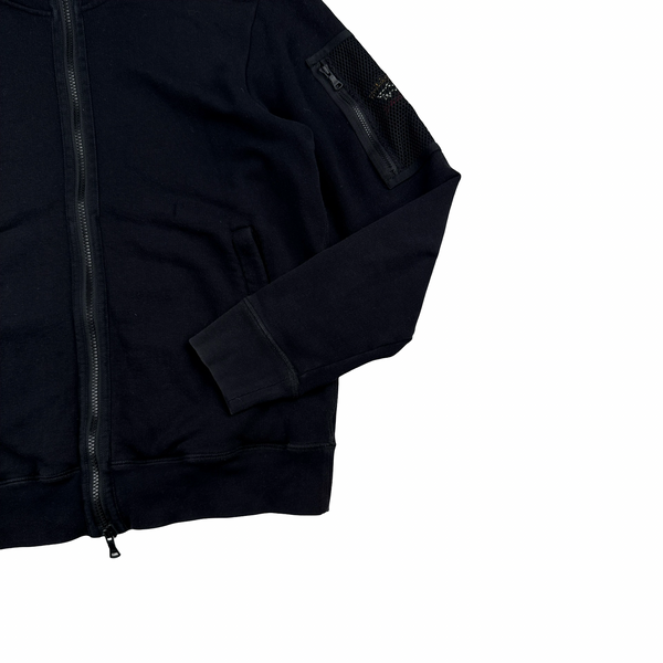 Paul And Shark Black Full Face Zip Up Hooded Jumper - Medium