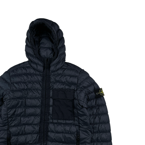 Stone Island 2018 Navy Micro Yarn Down Puffer Jacket - Medium