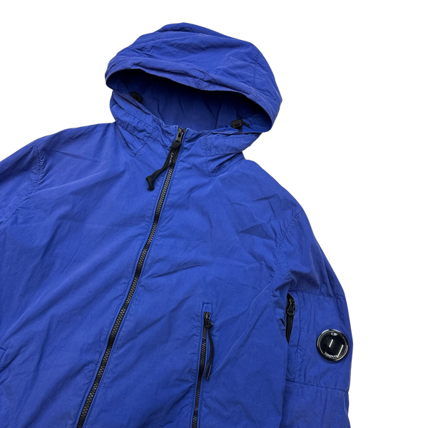 CP Company 50 Fili Blue Hooded Jacket - Large
