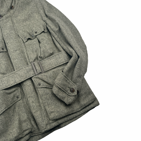 CP Company Grey MTP Liner Tweed Goggle Face Mask Field Jacket - Large