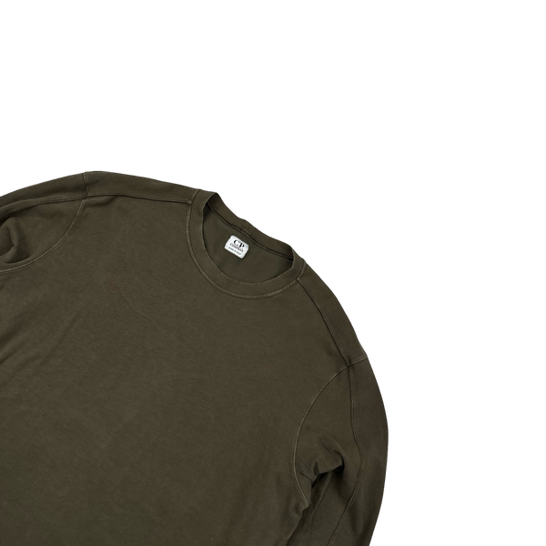 CP Company Khaki Cotton Longsleeve T Shirt - XXL