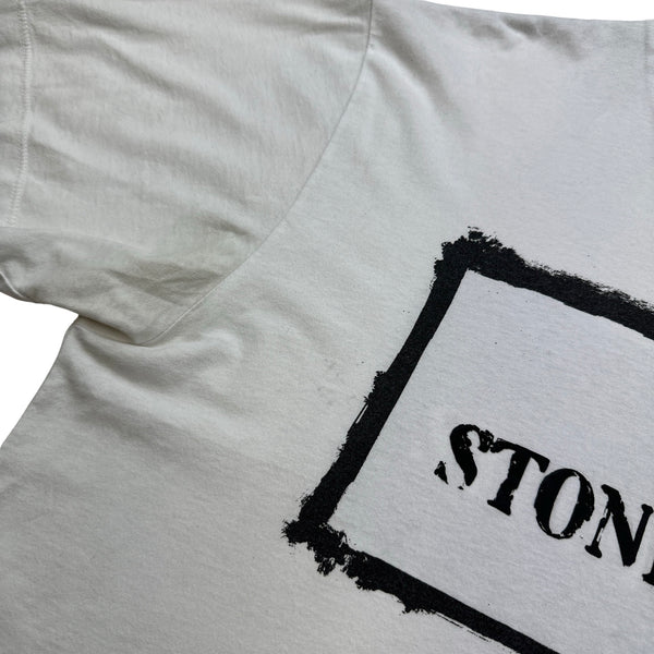 Stone Island 2021 White Spellout Cotton T Shirt -
