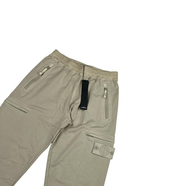 Stone Island 2021 Beige Ghost Piece Cotton Joggers - Small