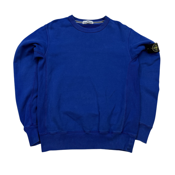 Stone Island 2014 Blue Cotton Crewneck Sweatshirt - Large