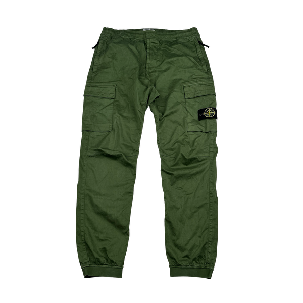 Stone Island 2022 Green RE T Cargo Trousers - 36"
