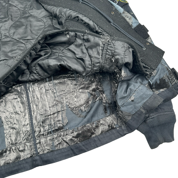 Stone Island 2007 Navy Dutch Rope Double Lined Hooded Jacket - Large
