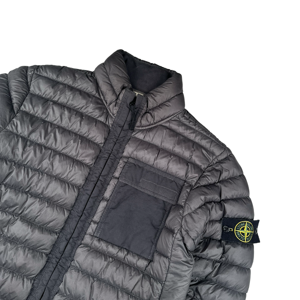 Stone Island 2018 Charcoal Micro Yarn Down Puffer Overshirt - Medium