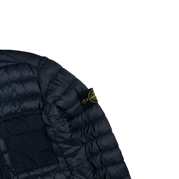 Stone Island 2018 Navy Micro Yarn Down Puffer Jacket - Medium