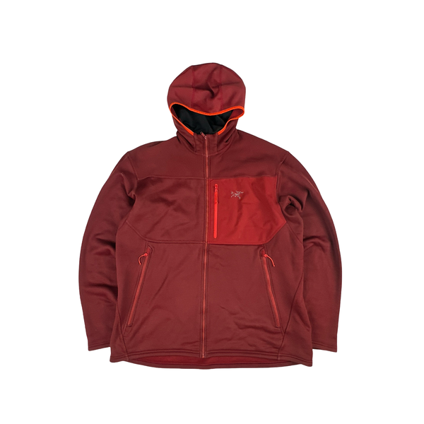 Arcteryx Dark Red Balaclava Stretch Hoodie - XL