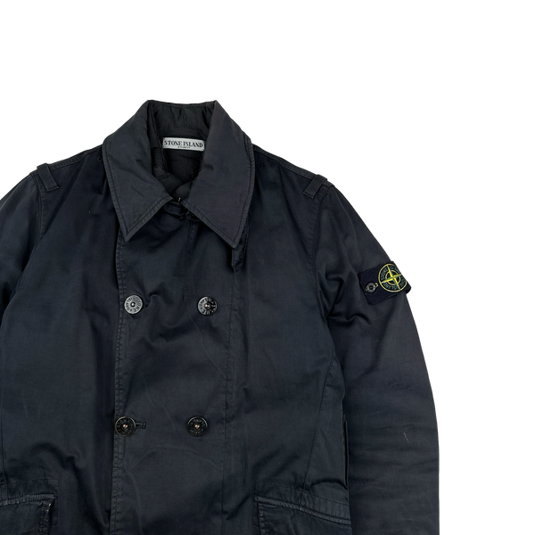 Stone Island 2010 Navy Raso Gommato Down Lined Jacket - Small