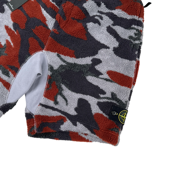 Stone Island 2022 Thick Teddy Pile Camo Shorts - Large