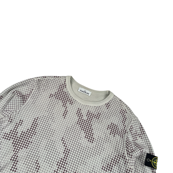 Stone Island 2017 Grid Check Camo Crewneck Sweatshirt - XL