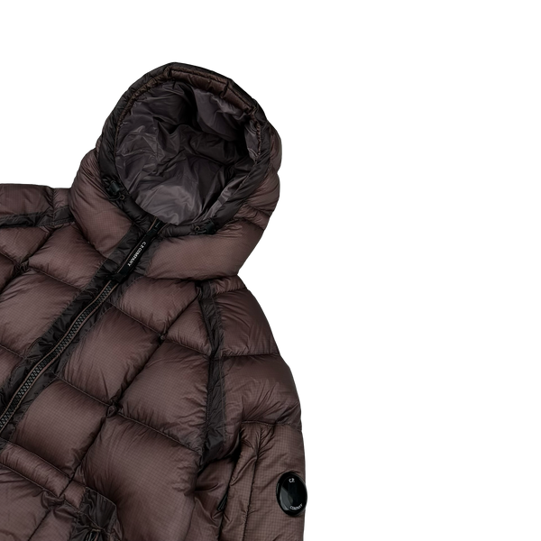 CP Company Plum Down Filled DD Shell Lens Viewer Puffer Jacket - Large