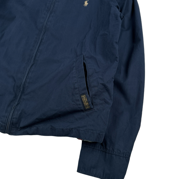 Ralph Lauren Navy Harrington Zipped Jacket - Small