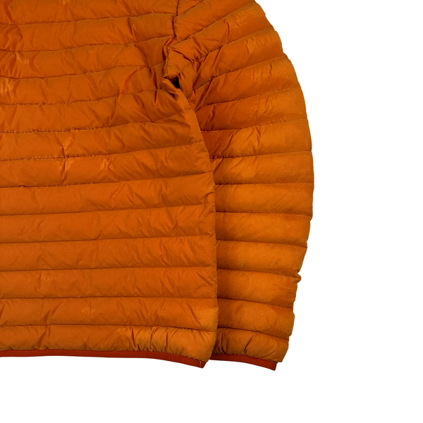 Stone Island 2019 Orange Loom Woven Down Puffer Jacket - Large