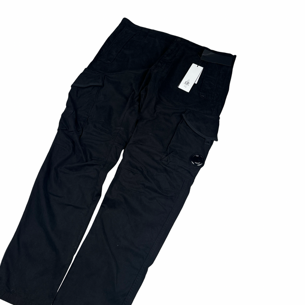 CP Company Black Ergonomic Fit Cargo Trousers - XXL