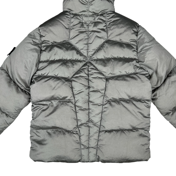 Stone Island 2022 Grey Nylon Metal Econyl Down Puffer Jacket - Medium