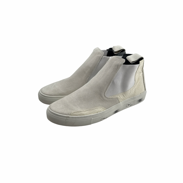 Stone Island Shadow Project White Chelsea Boots - UK 8