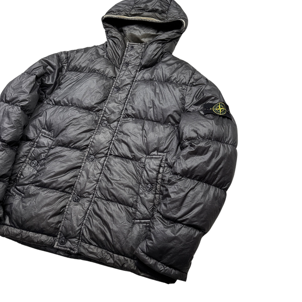 Stone Island 2014 Grey Garment Dyed Puffer Jacket - Large