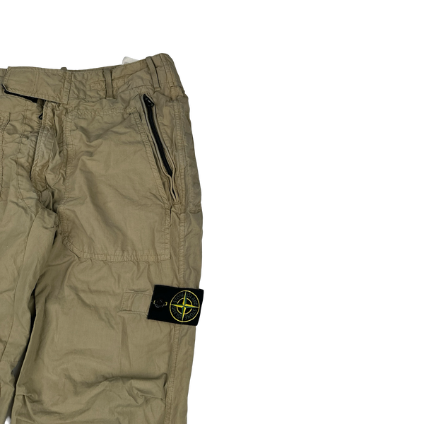 Stone Island Beige 2010 Loose Cotton Cargo Trousers - Small