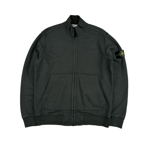 Stone Island 2019 Charcoal Thick Cotton Zipped Jumper - XL