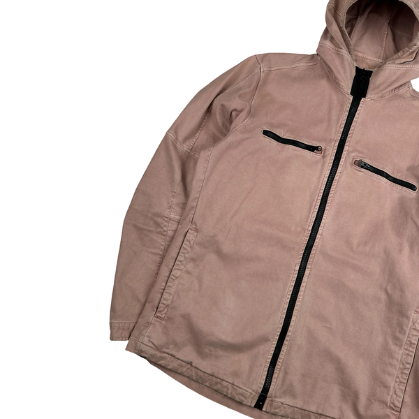 Stone Island 2016 Salmon Thick Cotton Hooded Overshirt - XL