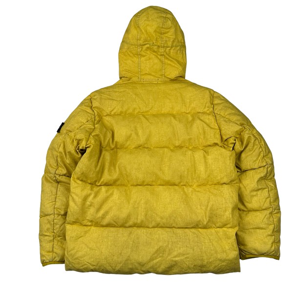 Stone Island 2018 Yellow Lino Resinato Down-TC Puffer Jacket - XXL