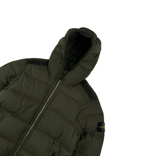Stone Island 2023 Khaki Seamless Tunnel Nylon Down TC - Small