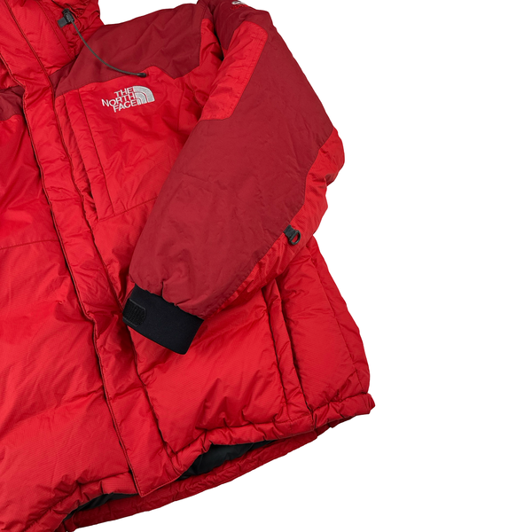 North Face Red Himalayan Summit Series 800 Down Hooded Puffer Jacket - Medium