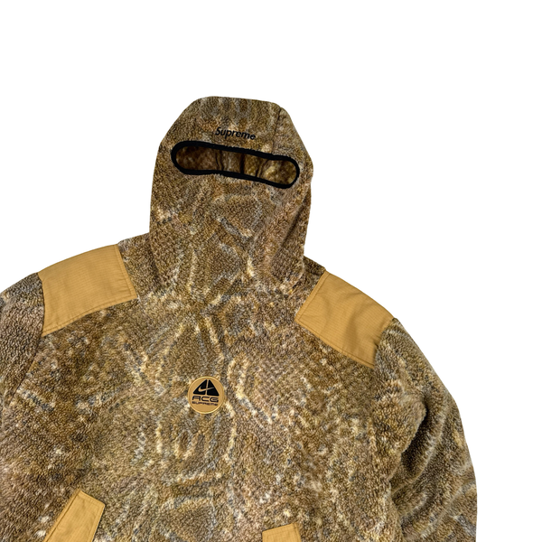 ACG Nike X Supreme Full Face Hood Pullover Snake Skin Print Fleece Jumper - XL