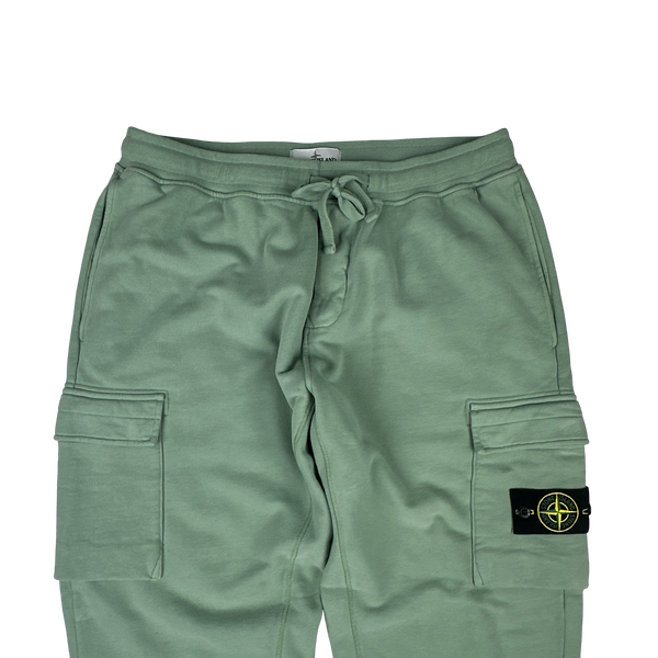 Stone Island 2022 Mint Green Cotton Cargo Joggers - XL