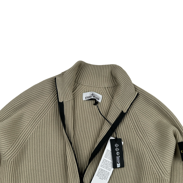 Stone Island 2024 Beige Virgin Wool Knit Jumper - Small