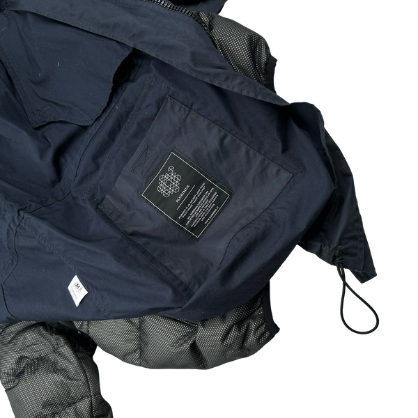 Plurimus Navy 3 In 1 Fur Hood Parka Vest Jacket - Medium