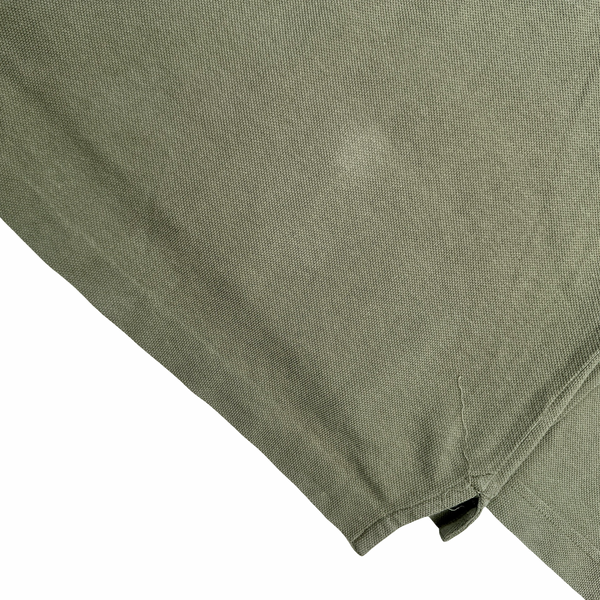 Stone Island Vintage 1998 Sage Green Long-sleeved Pullover Polo Shirt - Medium