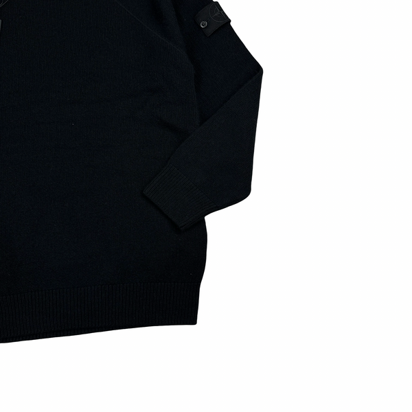 Stone Island 2025 Ghost Black Cashmere Crewneck Knit Jumper - 3XL