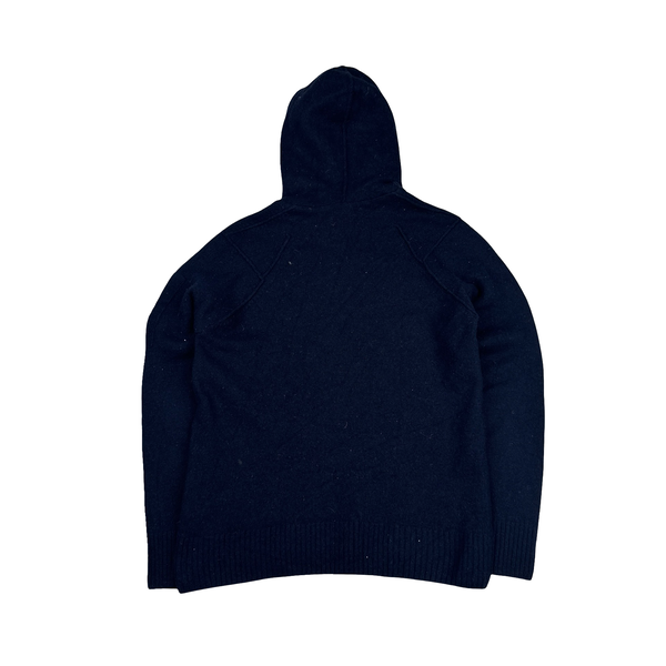 CP Company Navy Lens Viewer Wool Pullover Hoodie  - Small