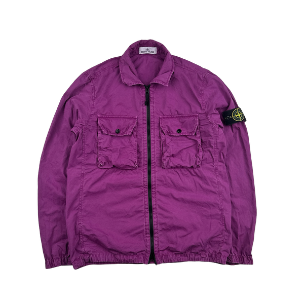 Stone Island 2021 Purple Cotton Overshirt - Medium
