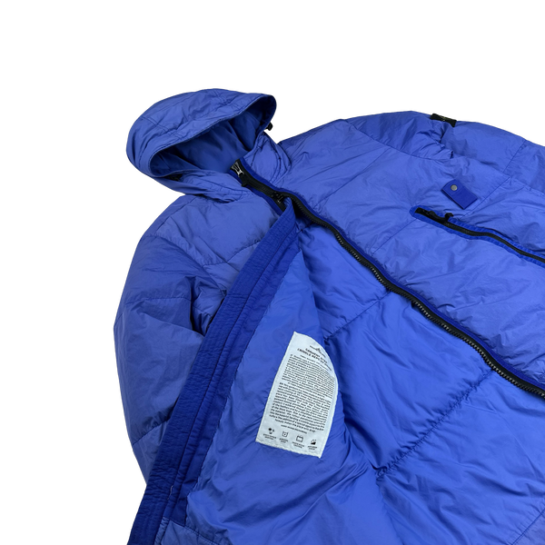 Stone Island 2021 Blue Crinkle NY Down Puffer Jacket - XL