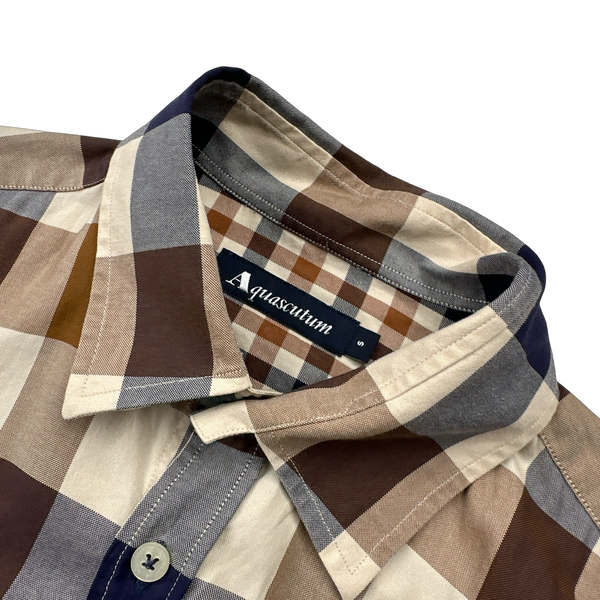Aquascutum Classic Jumbo Checked Buttoned Shirt - Small