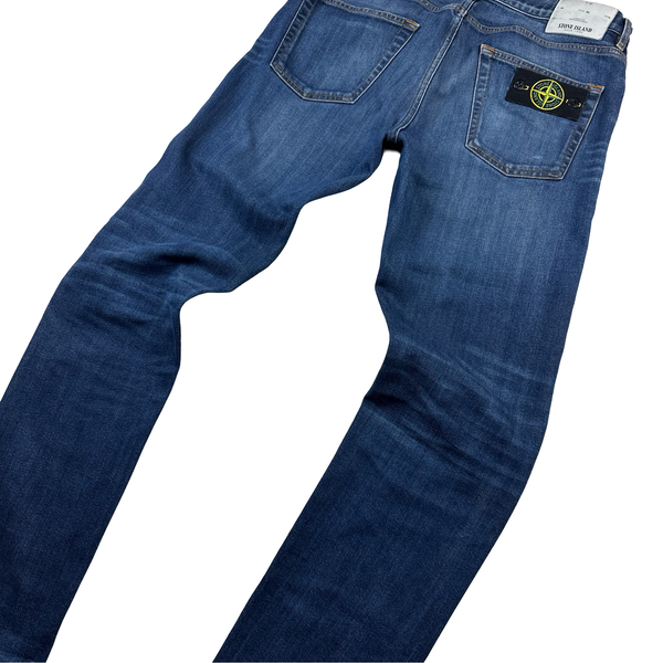Stone Island Blue Denim Slim Jeans - Medium