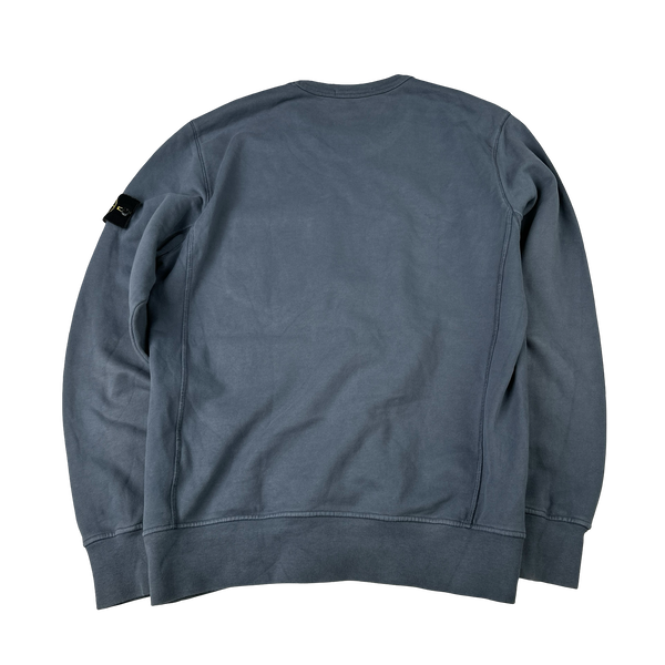 Stone Island 2019 Blue Cotton Crewneck - Large