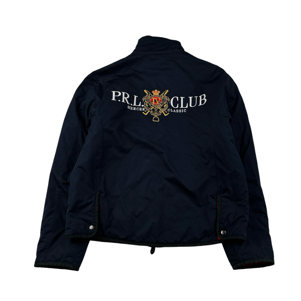 Ralph Lauren Red/Navy Quilted Reversible Collared Spellout Embroidered Jacket - Medium