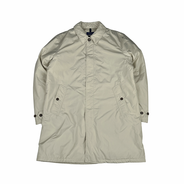 Ralph Lauren Cream Padded Long Collared Jacket - XL